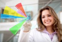 Stress management pinwheel of strategies
