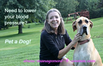 Ann Gatty and her Great Dane.