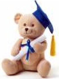 teddy bear with graduation cap and diploma